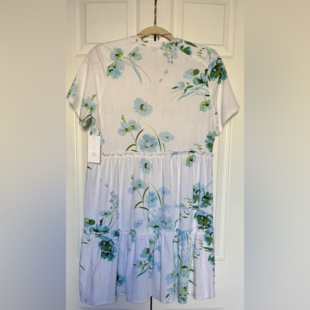 New with tags! Fever “Sky Blue Caked Linen Tier” dress! - Picture 9 of 14